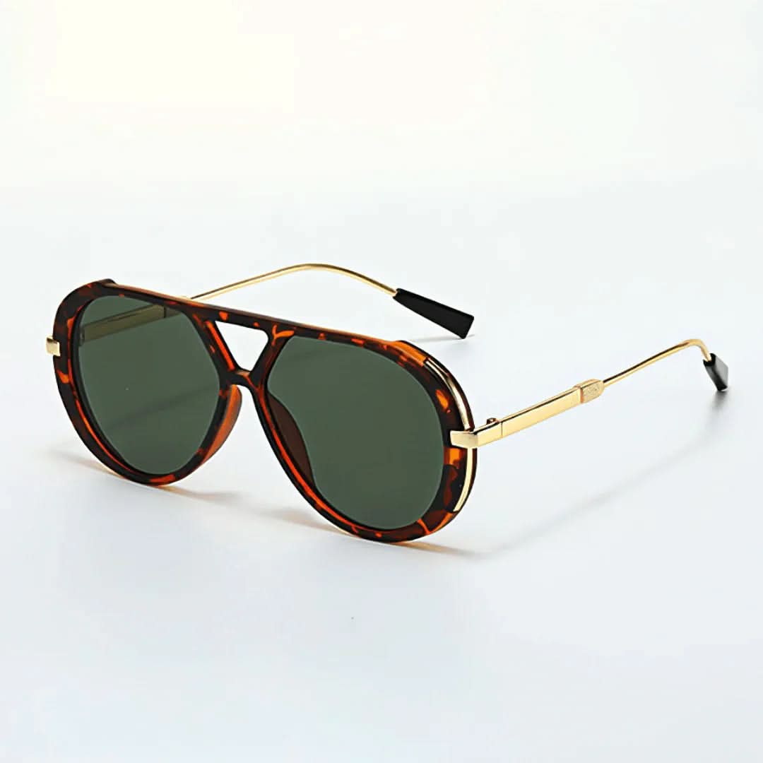 PRIMAL SAVAGE | Tiger Stripe Aviator Sunglasses | UV400 Gold