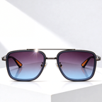 RIFT NOIR X | Square Metal-Acetate Sunglasses | UV380