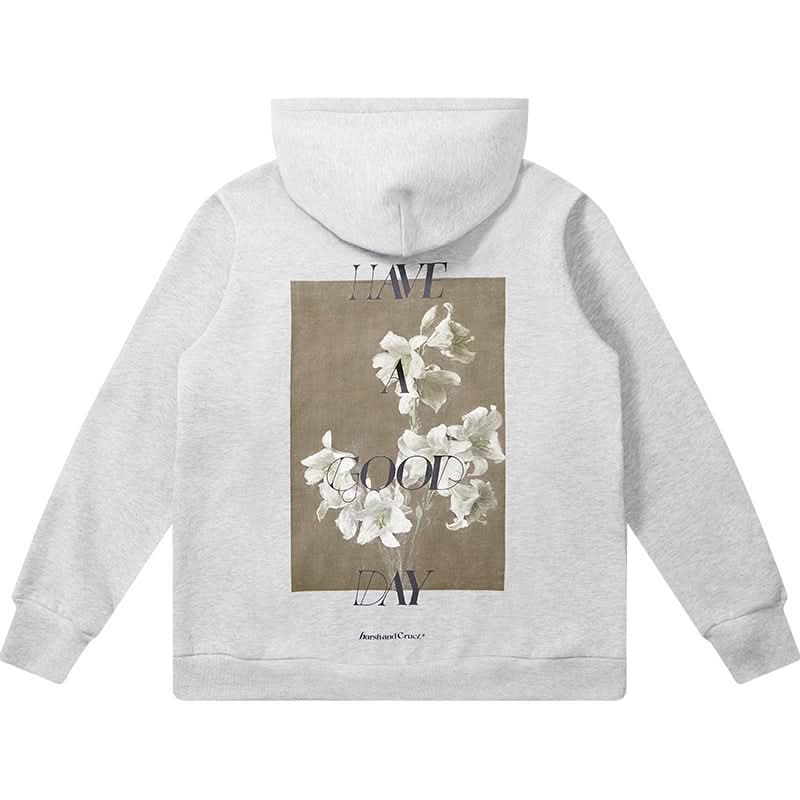 FLORAL | Flower Back Print Hoodie – Soft Artistic Hoodie