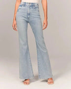 ALBA | Casual Solid-Colour Straight Denim Jeans for Women