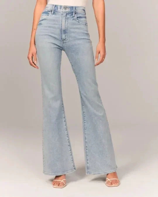 ALBA | Casual Solid-Colour Straight Denim Jeans for Women
