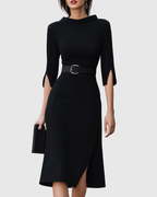 BLYTHEWYN | Classic Black Midi Dress