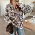 MINDI | Cozy Leopard Print Sweatshirt