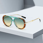 PRIMAL SAVAGE | Tiger Stripe Aviator Sunglasses | UV400 Gold