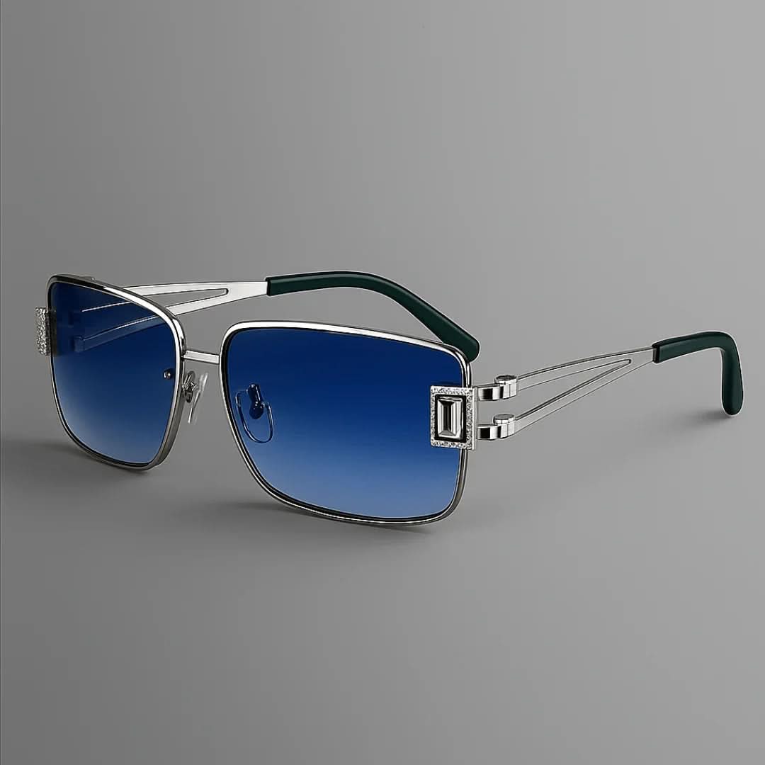 ROYAL GEM | Gem-Set Square Sunglasses | UV400 Luxury