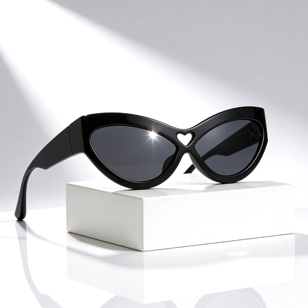 WILD KISS | Heart Cut-Out Cat Eye Sunglasses | UV400
