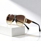 AMALFI SHIELD | Oversized Shield Aviator Sunglasses | UV400