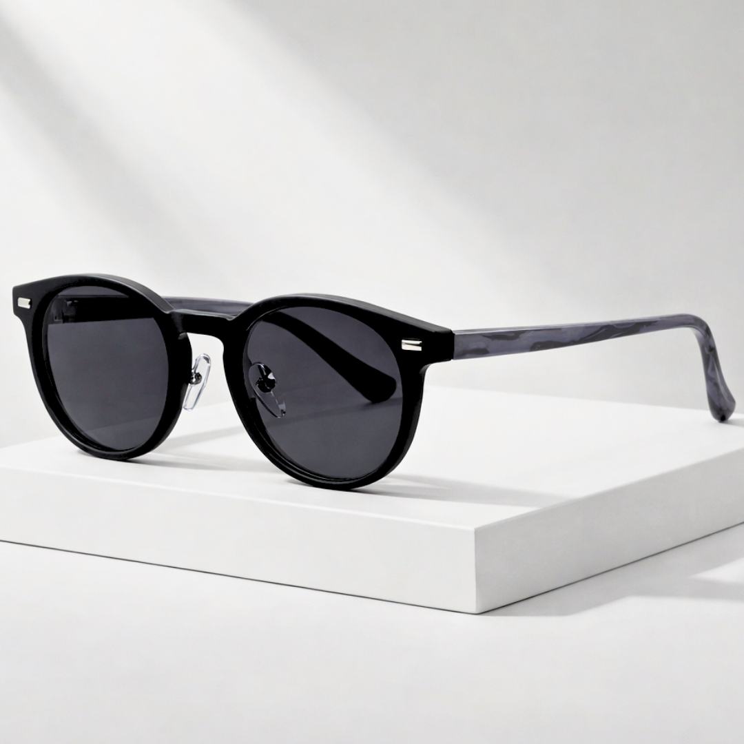 SIENNA DRIFT | Wood-Tone Acetate Sunglasses | UV400 Rounded
