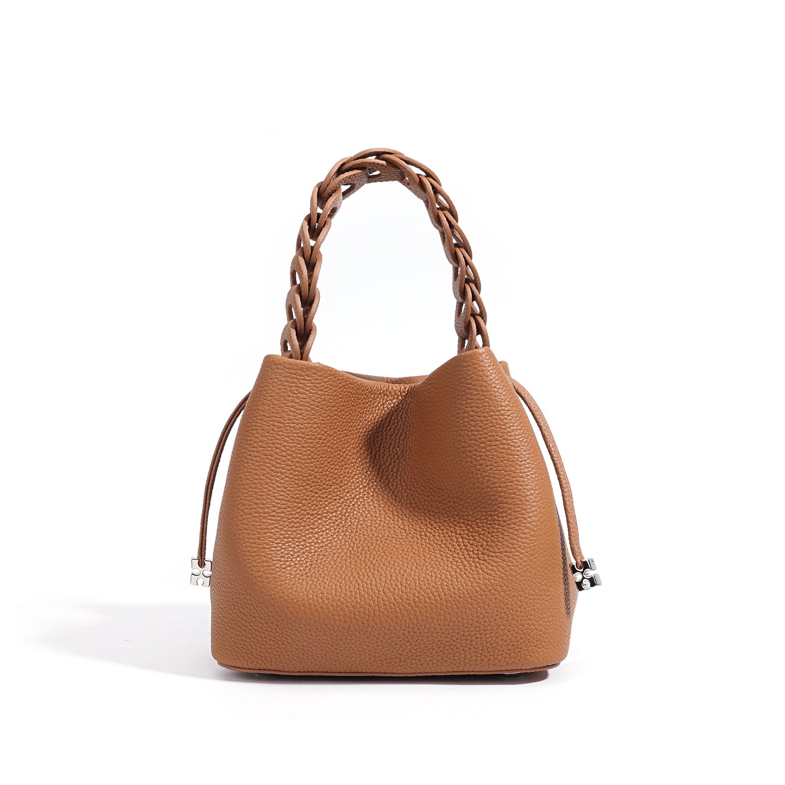 ELARA | Woven Leather Bucket Bag