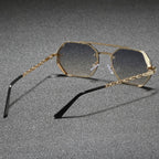 STORME CHAIN | Chain-Link Temple Octagonal Sunglasses | UV400
