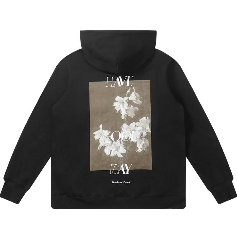 FLORAL | Flower Back Print Hoodie – Soft Artistic Hoodie