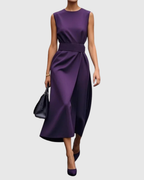 CLARIMOND | Elegant Round Neck Dress