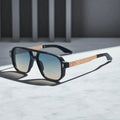 KAIRO CIPHER | Engraved Angular Sunglasses | UV400 No Logo