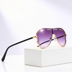 DAHLIA SHIELD | Shield Gradient Aviator Sunglasses | UV400 Gold