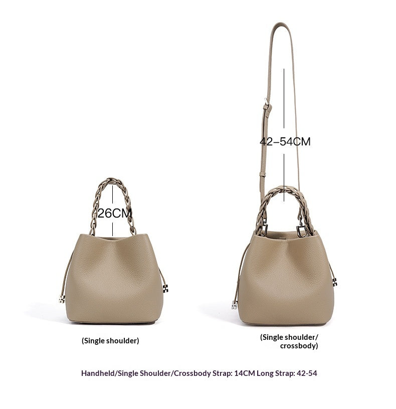ELARA | Woven Leather Bucket Bag