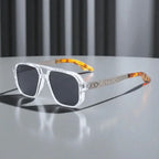 KAIRO CIPHER | Engraved Angular Sunglasses | UV400 No Logo