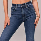 ALBA | Casual Solid-Colour Straight Denim Jeans for Women