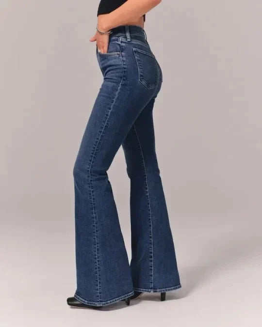 ALBA | Casual Solid-Colour Straight Denim Jeans for Women