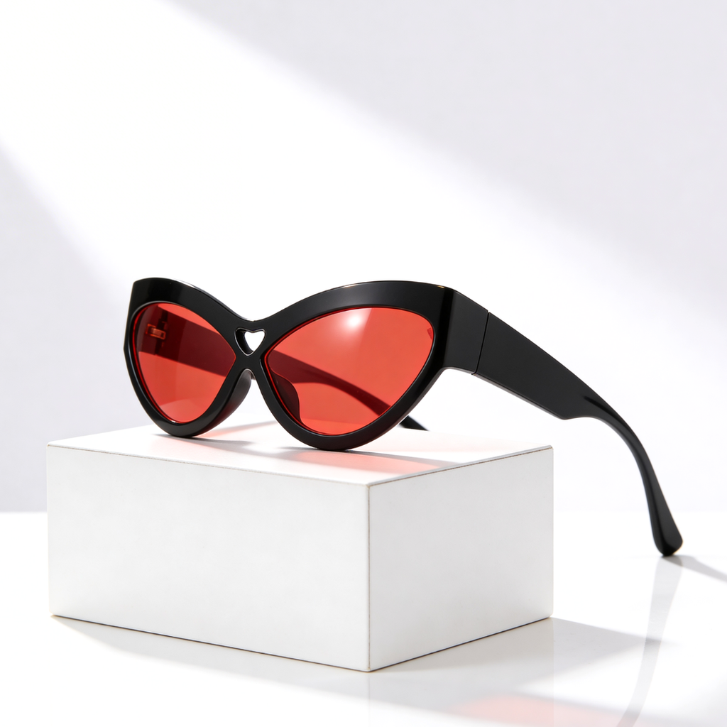WILD KISS | Heart Cut-Out Cat Eye Sunglasses | UV400