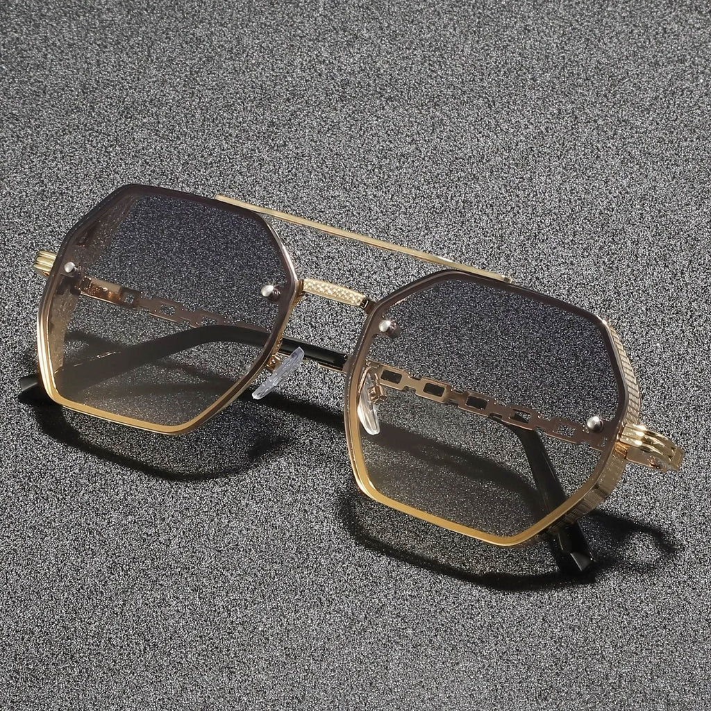 STORME CHAIN | Chain-Link Temple Octagonal Sunglasses | UV400