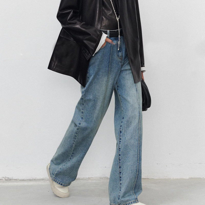 RIVA | Sculpted Stitch Straight-Leg Denim Jeans for Women