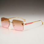 MILANO RIMLESS | Gold Rimless Square Sunglasses | UV400 Luxury