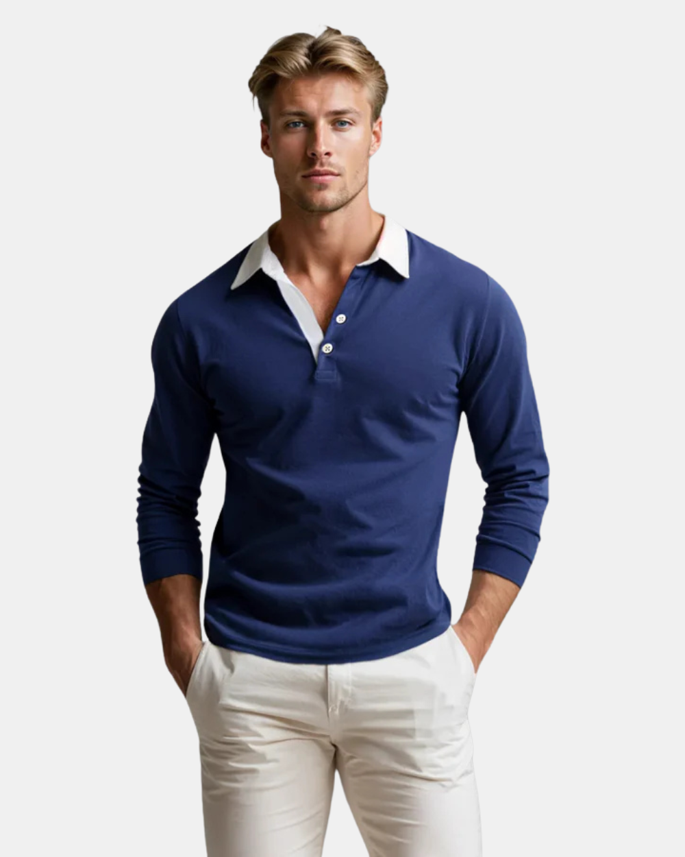 COLIN | Casual Polo Knit Sweater