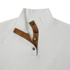 CALVIN | Refined Button-Neck Textured Sweater