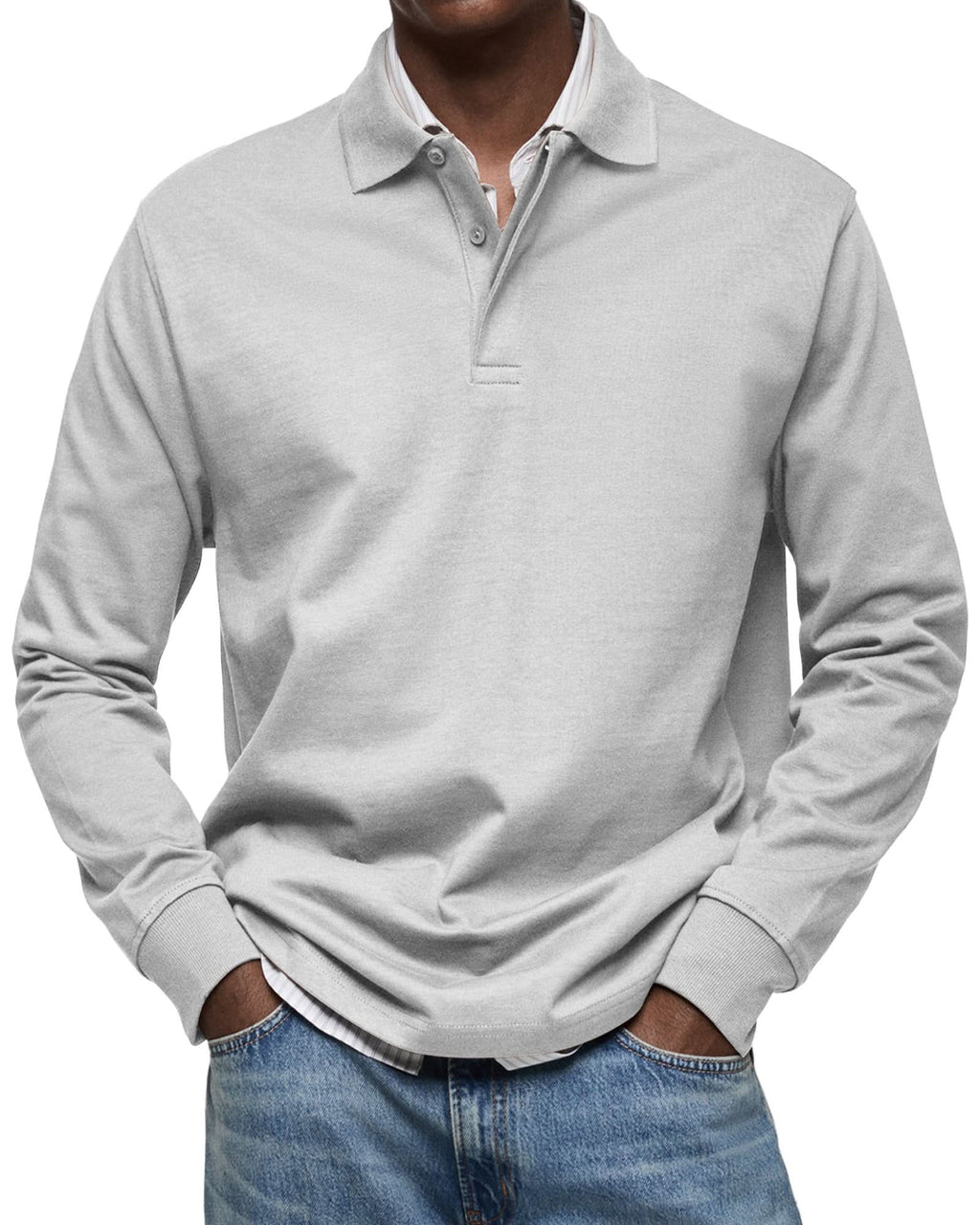 GRANT | Long Sleeve Casual Polo Shirt