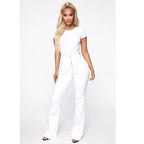 NORELLE | High-Rise Patch-Pocket Wide-Leg Jeans for Women
