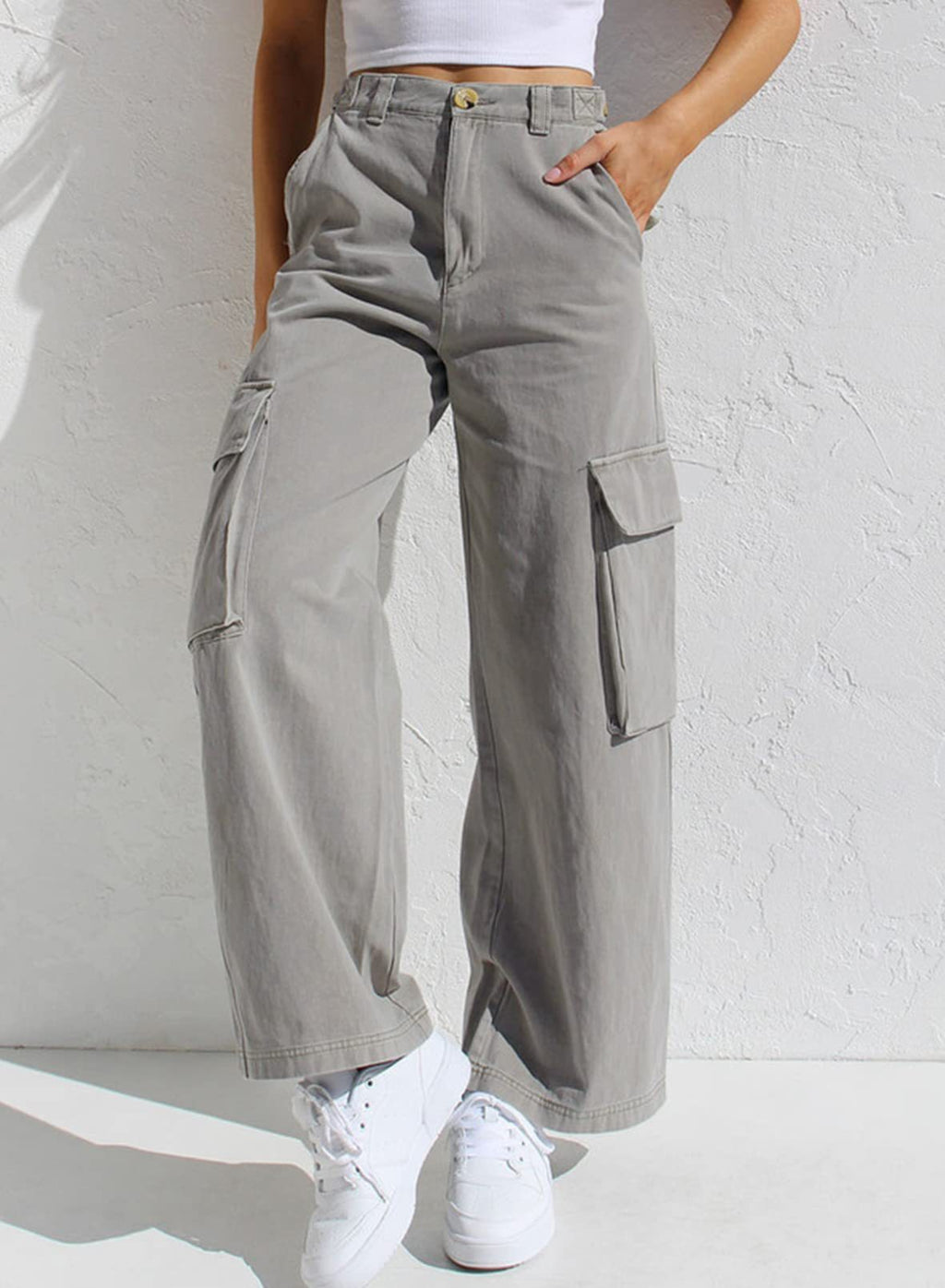SIENNA | High-Waist Wide-Leg Cargo Denim Jeans for Women