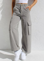 SIENNA | High-Waist Wide-Leg Cargo Denim Jeans for Women