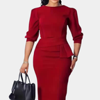 CLAUDINE BLOOM | Refined Ruffle Midi Dress