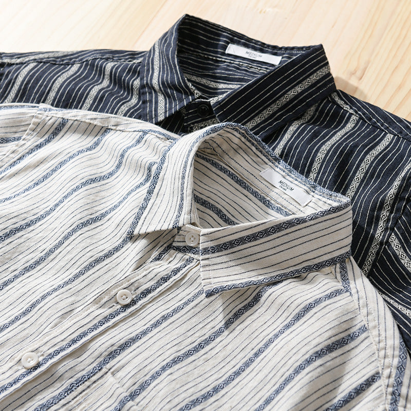 MATTEO | Striped Summer Shirt – Relaxed Cotton Fit