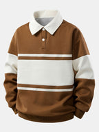 MILES | Refined Striped Polo Sweatshirt