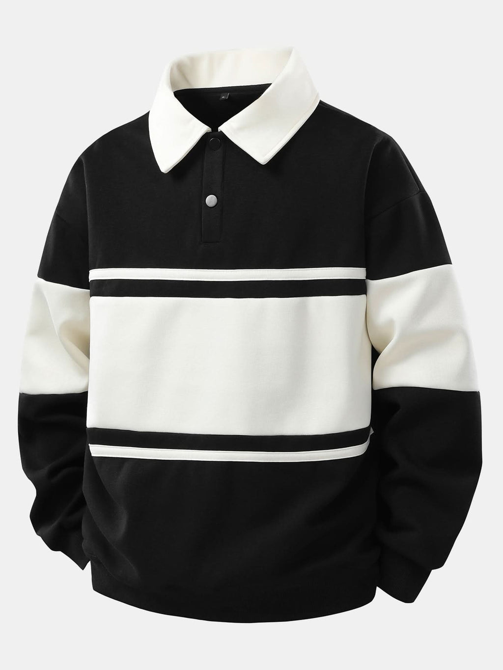 MILES | Refined Striped Polo Sweatshirt