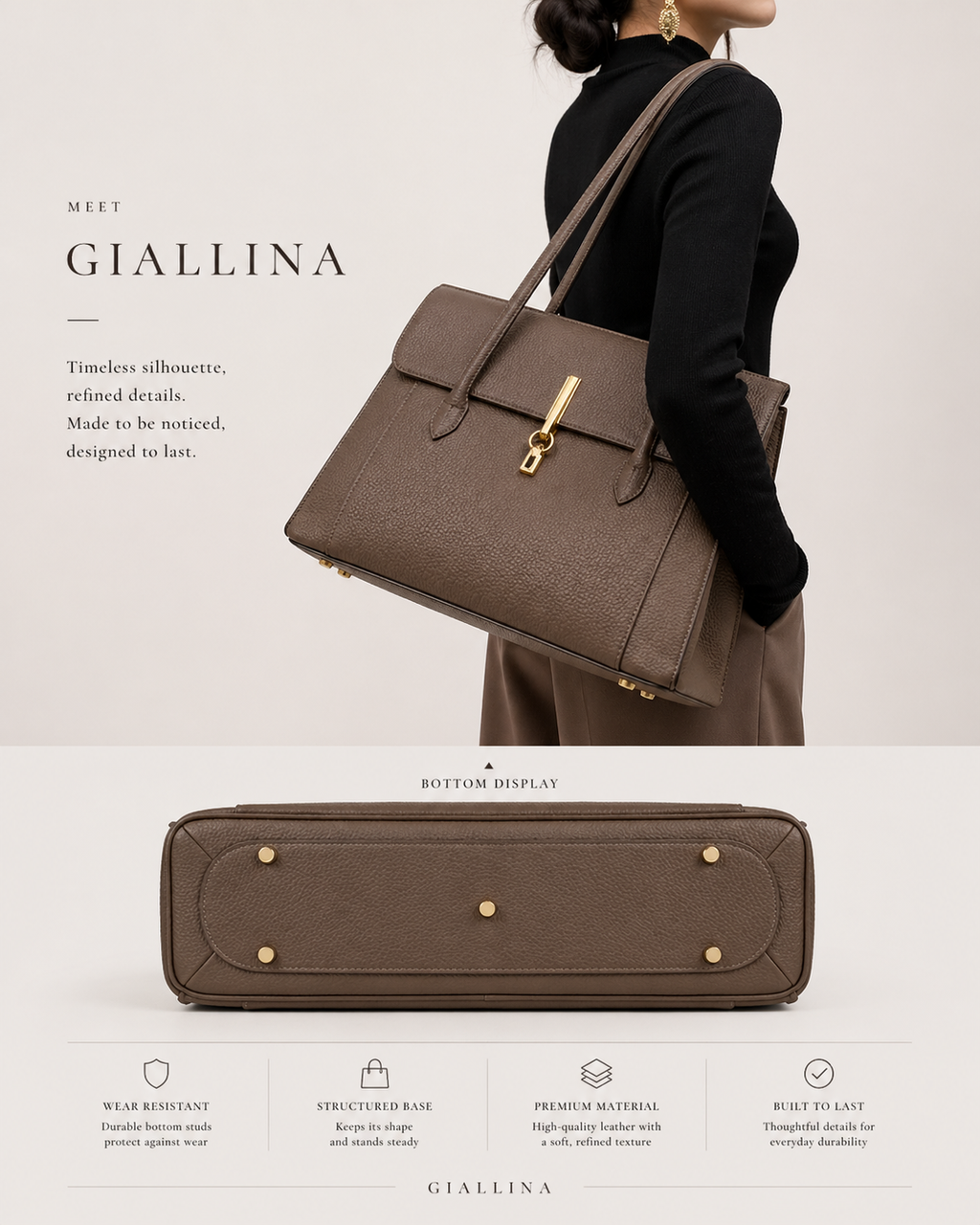 GIALLINA | Structured Leather Tote