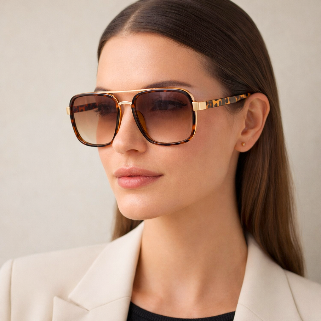 PRIMAL STRIKE | Tiger Stripe Square Sunglasses | UV400