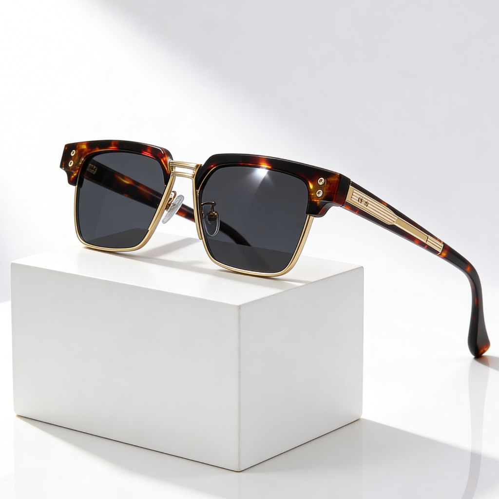 DRIFT SQUARE | Square Browline Sunglasses | UV400 Retro Modern