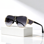 AMALFI SHIELD | Oversized Shield Aviator Sunglasses | UV400