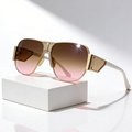 AMALFI SHIELD | Oversized Shield Aviator Sunglasses | UV400
