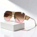 AMALFI SHIELD | Oversized Shield Aviator Sunglasses | UV400