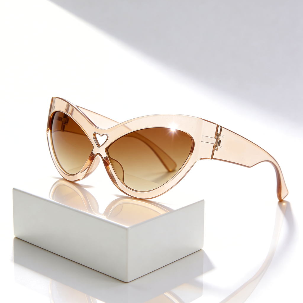 WILD KISS | Heart Cut-Out Cat Eye Sunglasses | UV400