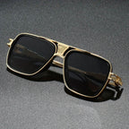 AVENTOR STEEL | Oversized Square Alloy Sunglasses | UV400