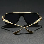 AVENTOR STEEL | Oversized Square Alloy Sunglasses | UV400