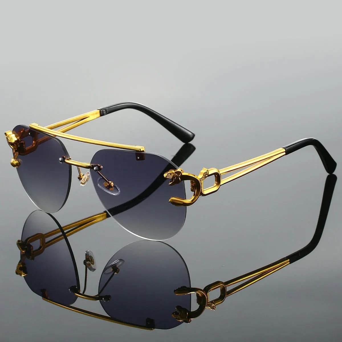FIERO GOLD | Panther Aviator Sunglasses | UV400 Gradient