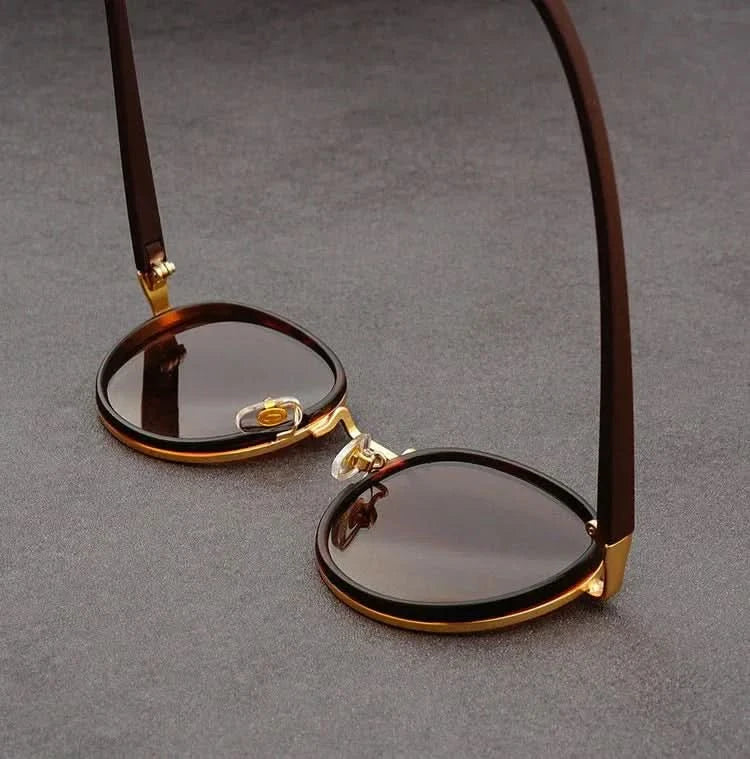 RIFT ORIGIN | Round Metal-Acetate Sunglasses | UV400