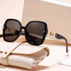 GIOVANNA CRYSTAL | Crystal Gold Oversized Sunglasses | UV400