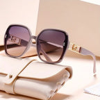 GIOVANNA CRYSTAL | Crystal Gold Oversized Sunglasses | UV400