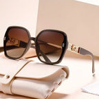 GIOVANNA CRYSTAL | Crystal Gold Oversized Sunglasses | UV400